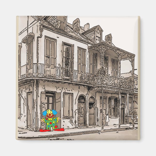 Mardi Gras on Desire St Magnet (Front)