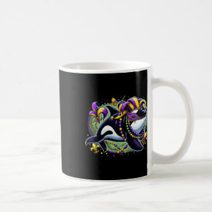 Mardi Gras Orca Whale Coffee Mug