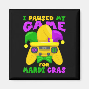 Mardi Gras Outfit For Men Kids Mardi Gras Gamer V Magnet