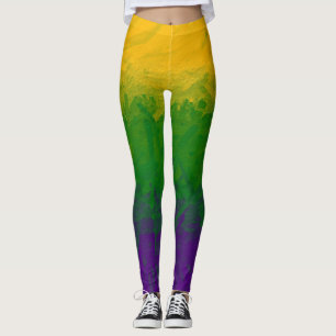 Mardi Gras Paint Leggings