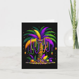 Mardi Gras Palm Tree Hawaiian Tropical Party Men W Card