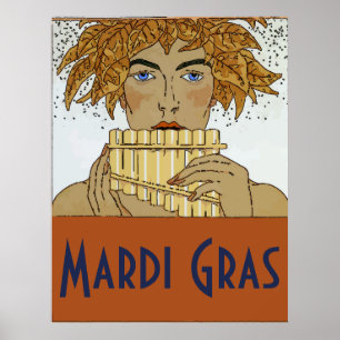 Mardi Gras Pan Poster