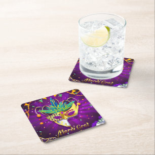 Mardi Gras Paper Coaster