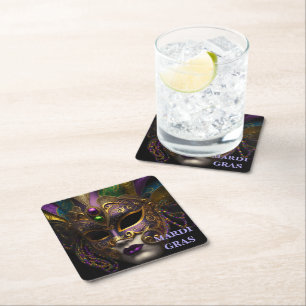 Mardi Gras Paper Coaster