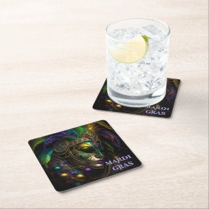 Mardi Gras Paper Coaster