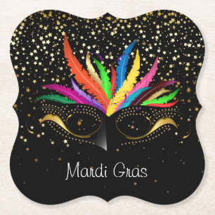 Mardi Gras Paper Coasters