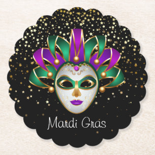 Mardi Gras Paper Coasters