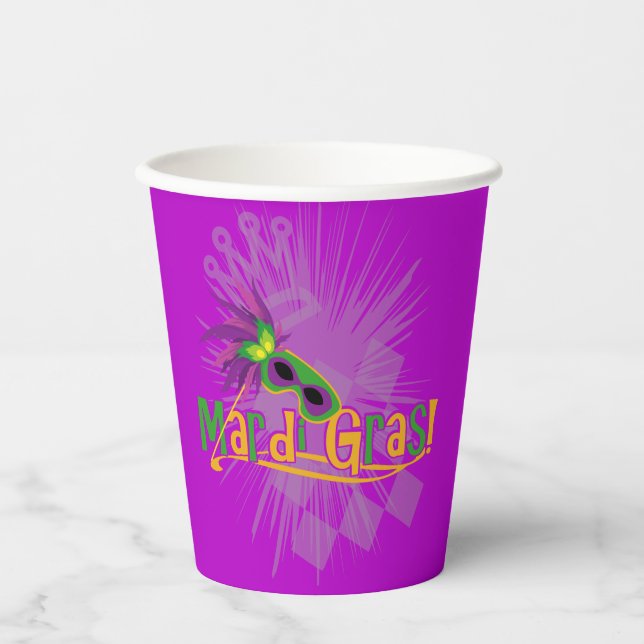 Mardi Gras Paper Cup (Front)