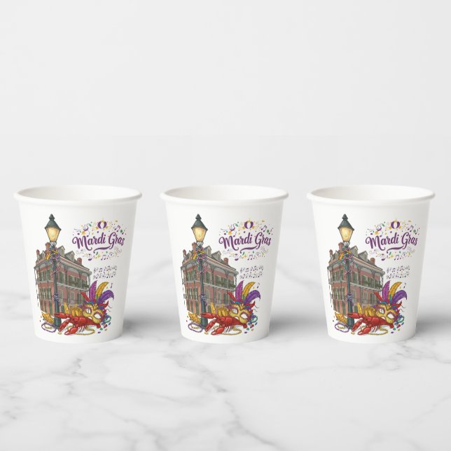 Mardi Gras Paper Cups (Multi)