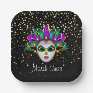 Mardi Gras  Paper Plate