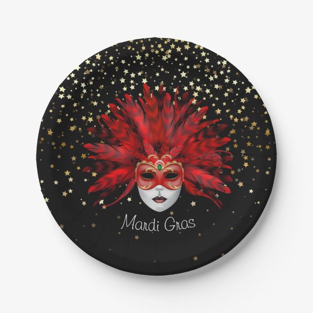 Mardi Gras  Paper Plate (Front)