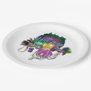 Mardi Gras Paper Plate