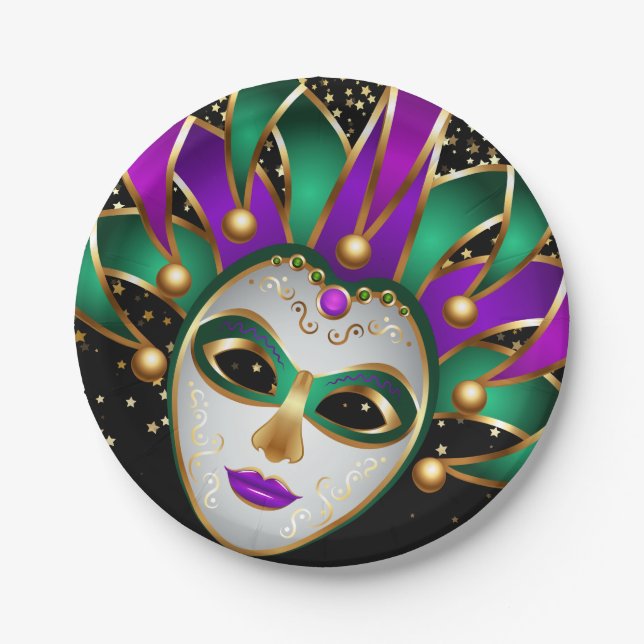 Mardi Gras Paper Plate (Front)
