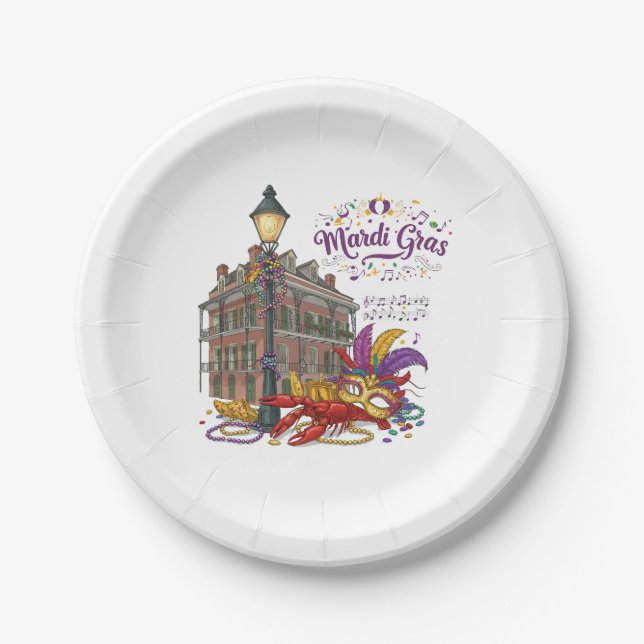 Mardi Gras Paper Plate (Front)