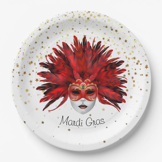 Mardi Gras  Paper Plate (Front)
