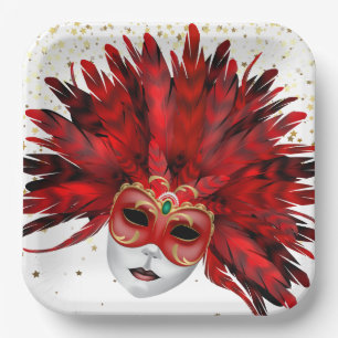 Mardi Gras  Paper Plate