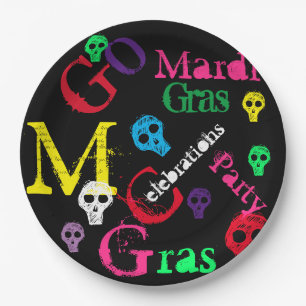 MARDI GRAS PAPER PLATE
