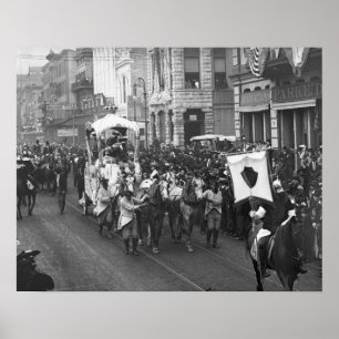 Mardi Gras Parade, 1906. Vintage Photo Poster