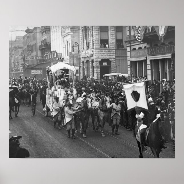 Mardi Gras Parade, 1906. Vintage Photo Poster (Front)