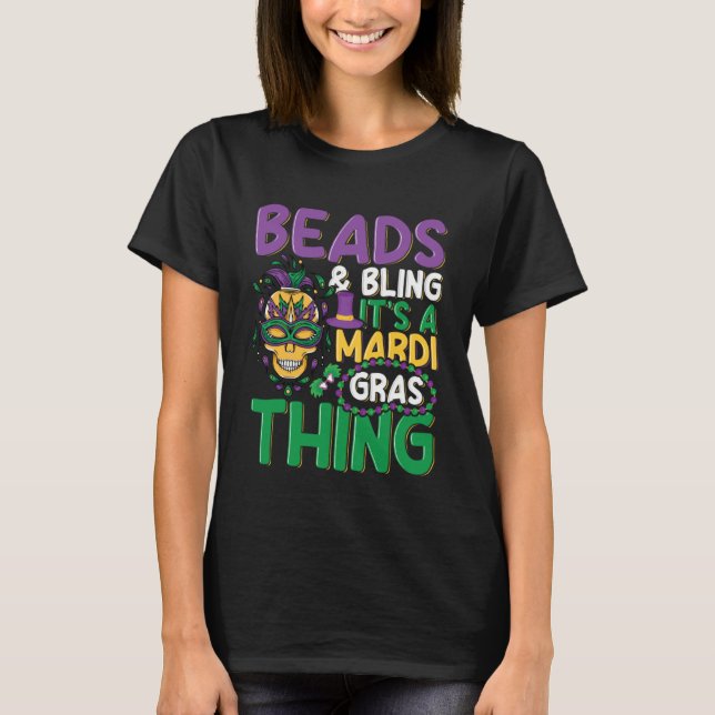 Mardi Gras Parade Beadery Design for a Jewellery M T-Shirt (Front)