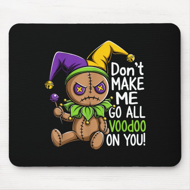 Mardi Gras Parade Stitch Voodoo Doll Jester Spooky Mouse Mat (Front)