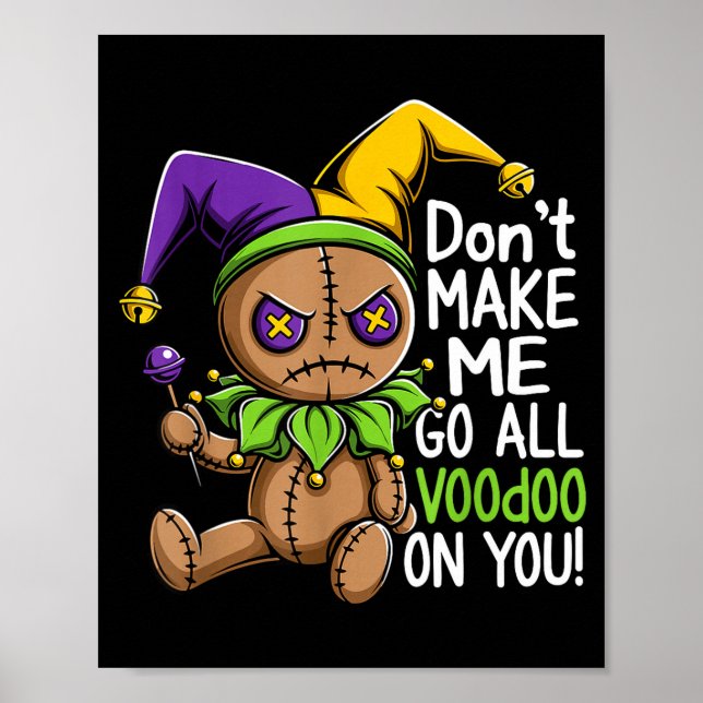 Mardi Gras Parade Stitch Voodoo Doll Jester Spooky Poster (Front)