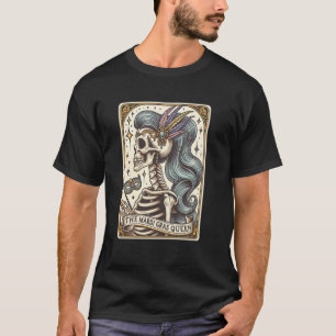 Mardi Gras Parade Tarot Card Witchy Skeleton Vinta T-Shirt