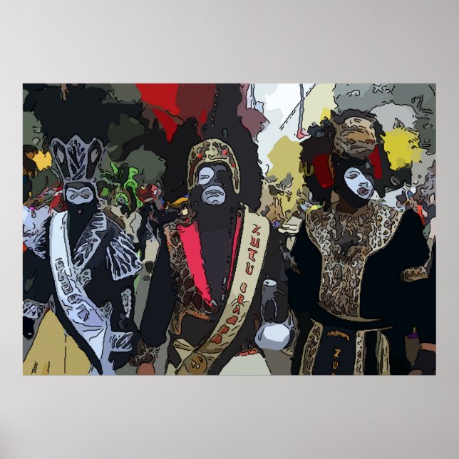 Mardi Gras Paraders Poster (Front)