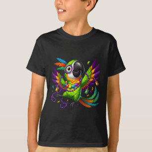 Mardi Gras Parrot - Festive Party Bird T-Shirt