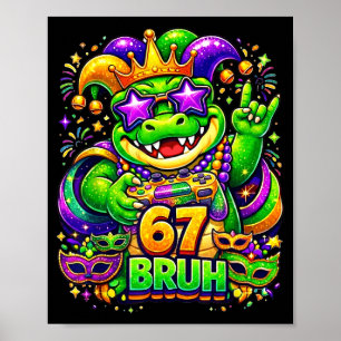 Mardi gras party alligator mardigator 67 bruh game poster