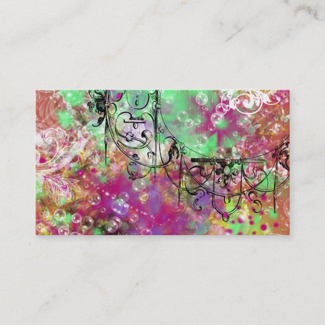 Mardi Gras Party Business Cards (Front)