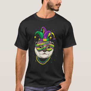 Mardi Gras Party Carnival Jester Otter Animal Otte T-Shirt