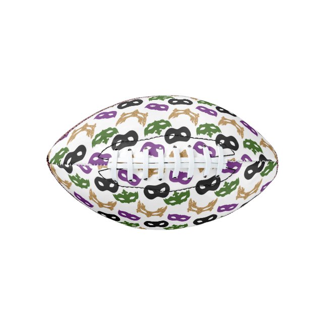 Mardi Gras Party Colorful Carnival Masks NOLA American Football (Front)