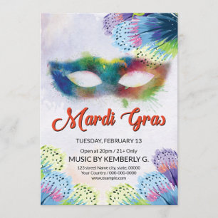 Mardi Gras Party Invitation