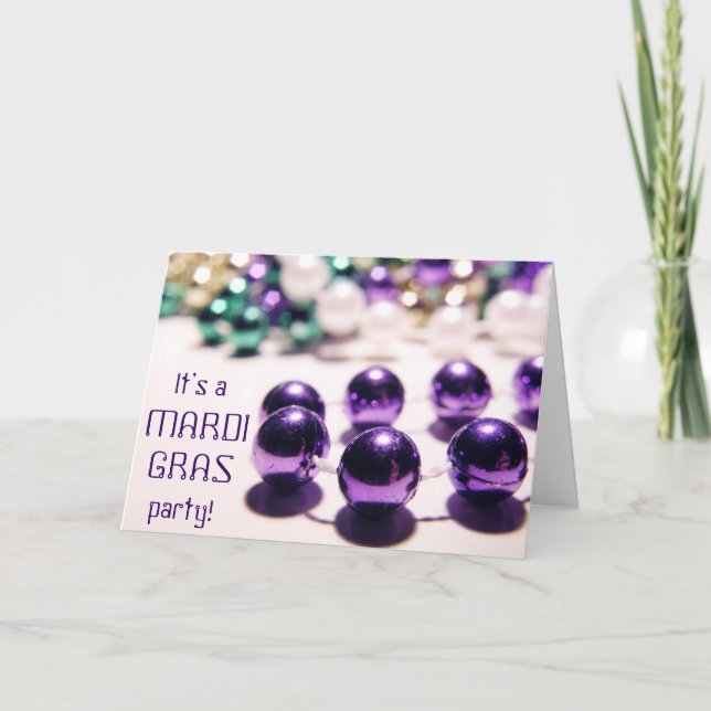 Mardi Gras Party Invitation (Front)