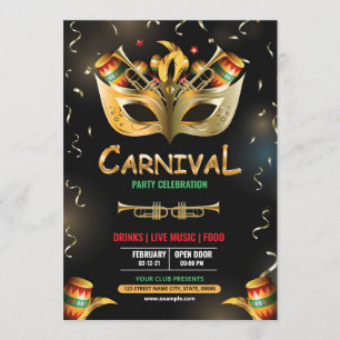 Mardi Gras Party Invitation