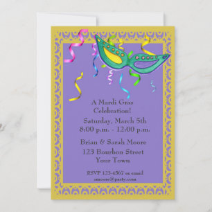 Mardi Gras Party Invitation