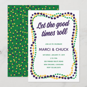 Mardi Gras Party Invitation