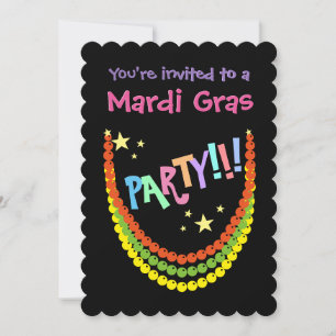Mardi Gras Party Invitation