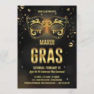 Mardi Gras Party Invitation