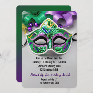 Mardi Gras Party Invitation