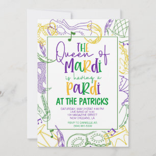 Mardi Gras Party Invitation