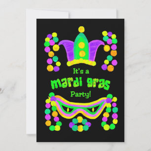 Mardi Gras Party Invitation