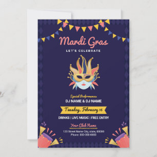 Mardi Gras Party Invitation