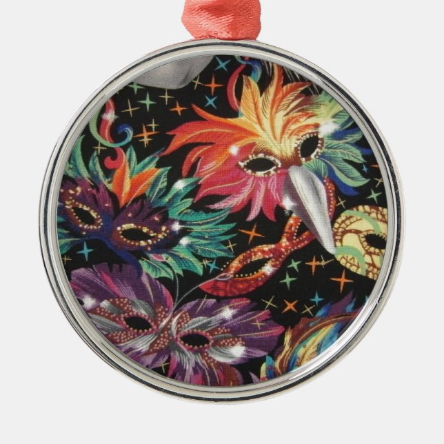 Mardi Gras Party Metal Tree Decoration (Front)
