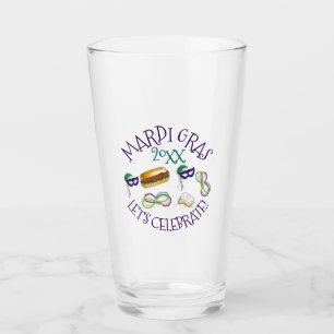 Mardi Gras Party New Orleans Beignet Mask Beads Glass