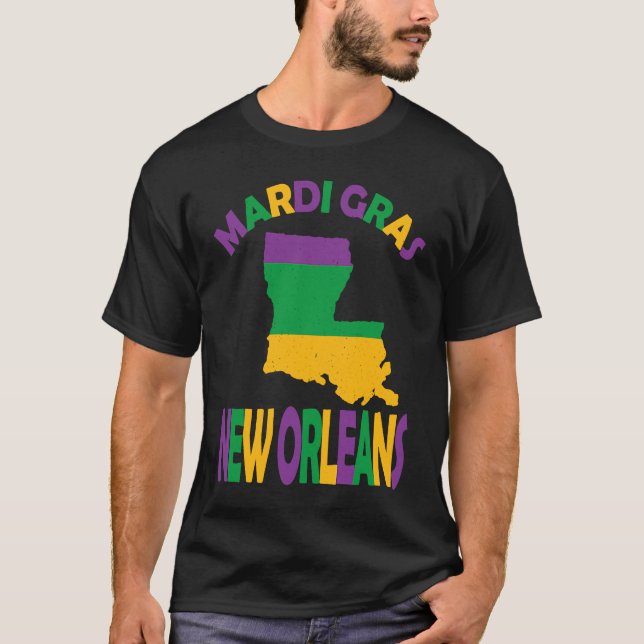 Mardi Gras Party New Orleans Louisiana T-Shirt (Front)