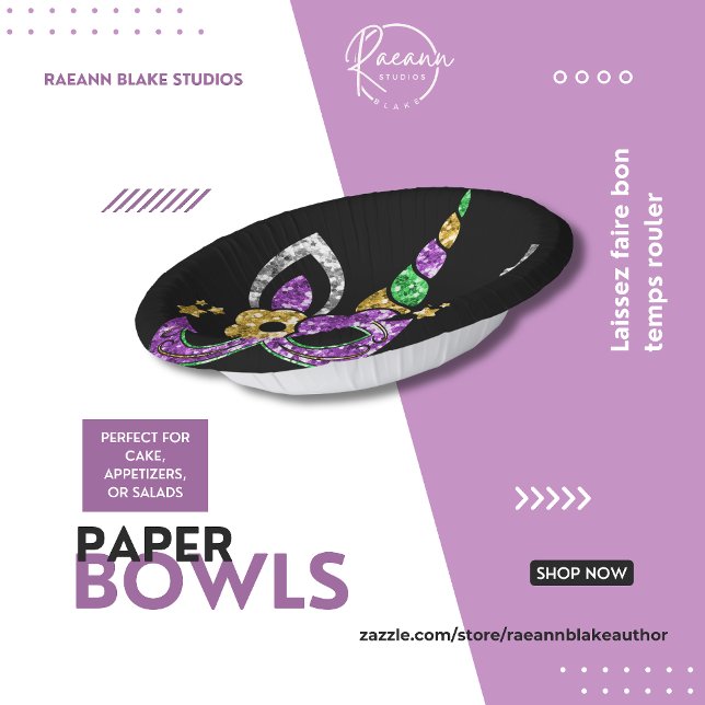 Mardi Gras Party Paper Bowls Plate (Creator Uploaded)