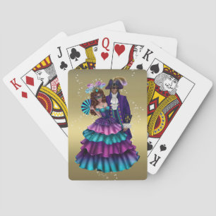 Mardi Gras Party Playing Cards Masquerade Couple