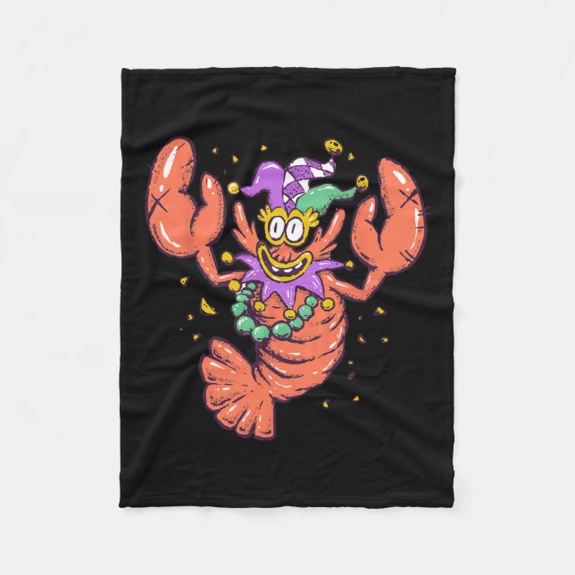 Mardi Gras Party Time  Fleece Blanket (Front)